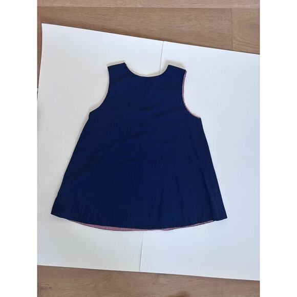 Handmade Christmas Santa Appliqué Toddler Girls Pinafore Dress Size 2 - Picture 5 of 5